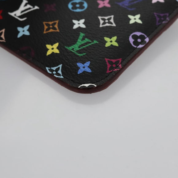 LOUIS VUITTON Multicolor Pochette Cles NM Portemonnee Zwart M93735 Auth 110059SAM
