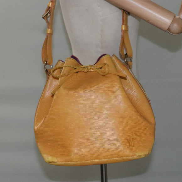LOUIS VUITTON Epi Petit Noe Shoulder Bag Yellow M44109 LV Auth 110065