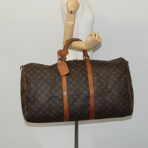 LOUIS VUITTON Monogram Keepall 60 Boston Bag M41422 LV Auth 110101