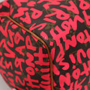 LOUIS VUITTON Monogram Graffiti Speedy 30 Hand Bag Pink M93704 LV Auth 110106A-17