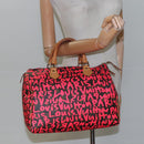 LOUIS VUITTON Monogram Graffiti Speedy 30 Hand Bag Pink M93704 LV Auth 110106A-22