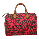 LOUIS VUITTON Monogram Graffiti Speedy 30 Hand Bag Pink M93704 LV Auth 110106A-2