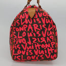 LOUIS VUITTON Monogram Graffiti Speedy 30 Hand Bag Pink M93704 LV Auth 110106A-3