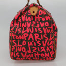 LOUIS VUITTON Monogram Graffiti Speedy 30 Hand Bag Pink M93704 LV Auth 110106A-4