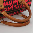 LOUIS VUITTON Monogram Graffiti Speedy 30 Hand Bag Pink M93704 LV Auth 110106A-7