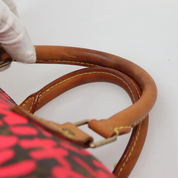 LOUIS VUITTON Monogram Graffiti Speedy 30 Hand Bag Pink M93704 LV Auth 110106A