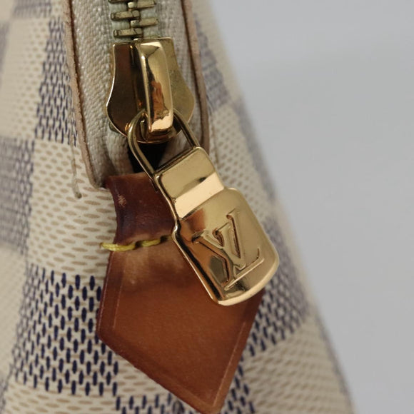 LOUIS VUITTON Damier Azur Pochette Cosmetic GM Pouch N23346 LV Auth 110125V