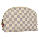 LOUIS VUITTON Damier Azur Pochette Cosmetic GM Pouch N23346 LV Auth 110125V-1