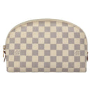 LOUIS VUITTON Damier Azur Pochette Cosmetic GM Pouch N23346 LV Auth 110125V-13