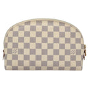 LOUIS VUITTON Damier Azur Pochette Cosmetic GM Pouch N23346 LV Auth 110125V-2