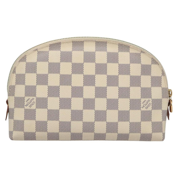 LOUIS VUITTON Damier Azur Pochette Cosmetic GM Pouch N23346 LV Auth 110125V
