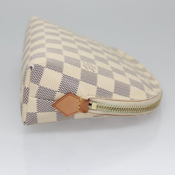 LOUIS VUITTON Damier Azur Pochette Cosmetic GM Pouch N23346 LV Auth 110125V
