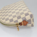 LOUIS VUITTON Damier Azur Pochette Cosmetic GM Pouch N23346 LV Auth 110125V-4