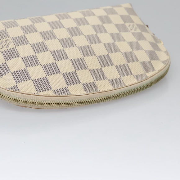 LOUIS VUITTON Damier Azur Pochette Cosmetic GM Pouch N23346 LV Auth 110125V