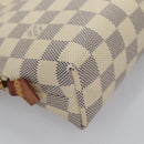 LOUIS VUITTON Damier Azur Pochette Cosmetic GM Pouch N23346 LV Auth 110125V-7