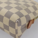 LOUIS VUITTON Damier Azur Pochette Cosmetic GM Pouch N23346 LV Auth 110125V-14