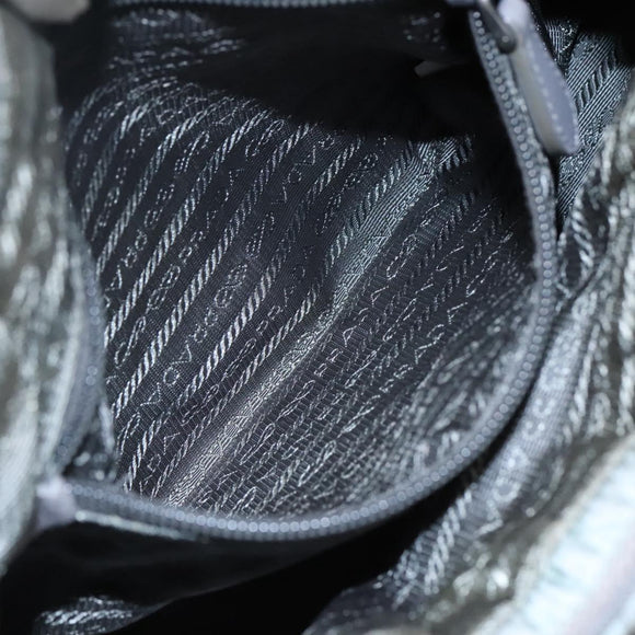 PRADA Hand Bag Nylon 2way Gray Auth 110159