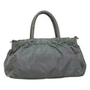 PRADA Hand Bag Nylon 2way Gray Auth 110159-3