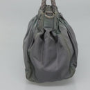 PRADA Hand Bag Nylon 2way Gray Auth 110159-3