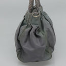 PRADA Hand Bag Nylon 2way Gray Auth 110159-5