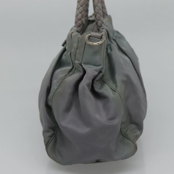 PRADA Hand Bag Nylon 2way Gray Auth 110159