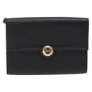 LOUIS VUITTON Epi Pochette Arche Shoulder Bag Black Noir M52572 LV Auth 110161-13