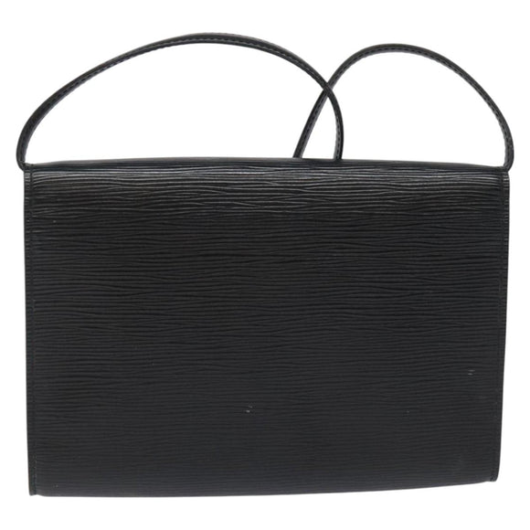 LOUIS VUITTON Epi Pochette Arche Shoulder Bag Black Noir M52572 LV Auth 110161