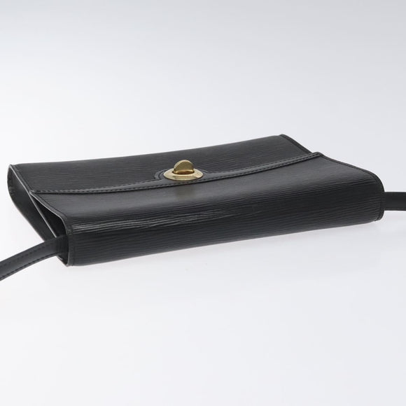 LOUIS VUITTON Epi Pochette Arche Shoulder Bag Black Noir M52572 LV Auth 110161
