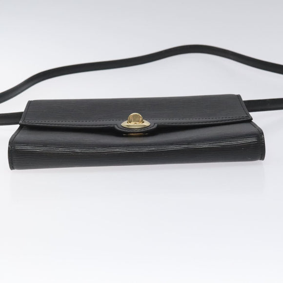 LOUIS VUITTON Epi Pochette Arche Shoulder Bag Black Noir M52572 LV Auth 110161