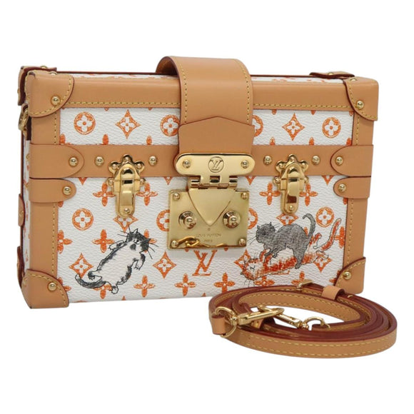 LOUIS VUITTON Catgram Petit Maru NM Umhängetasche Weiß LV Auth 110163SM