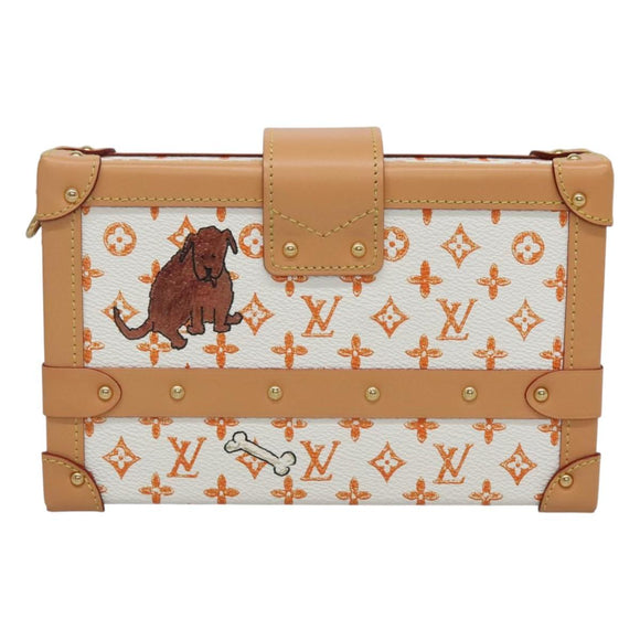 LOUIS VUITTON Catgram Petit Maru NM Umhängetasche Weiß LV Auth 110163SM