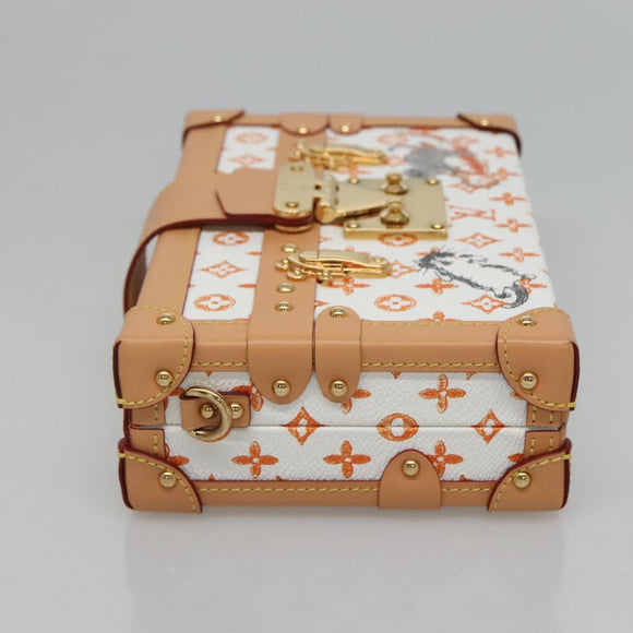 LOUIS VUITTON Catgram Petit Maru NM Umhängetasche Weiß LV Auth 110163SM