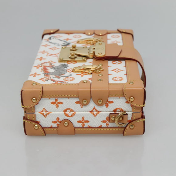 LOUIS VUITTON Catgram Petit Maru NM Umhängetasche Weiß LV Auth 110163SM