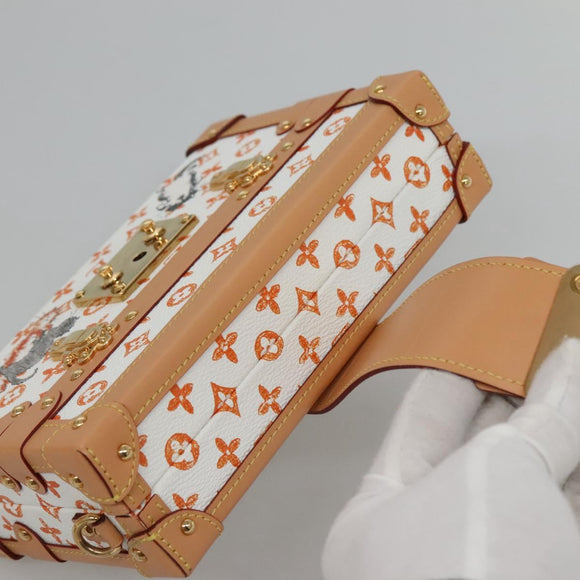 LOUIS VUITTON Catgram Petit Maru NM Umhängetasche Weiß LV Auth 110163SM
