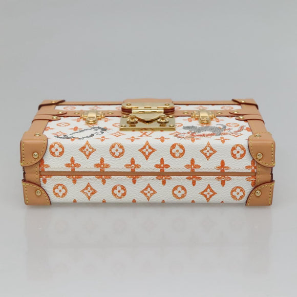 LOUIS VUITTON Catgram Petit Maru NM Umhängetasche Weiß LV Auth 110163SM