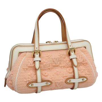 LOUIS VUITTON Limited Edition 2005 Sac Crochet PM Bag Wool Pink LV Auth 110165S