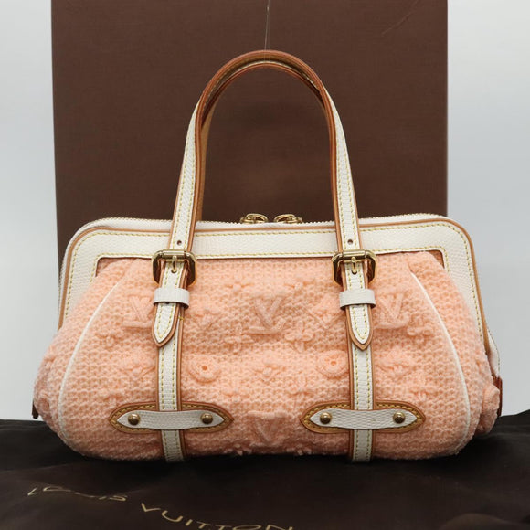 LOUIS VUITTON Limited Edition 2005 Sac Crochet PM Bag Wool Pink LV Auth 110165S