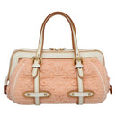 LOUIS VUITTON Limited Edition 2005 Sac Crochet PM Bag Wool Pink LV Auth 110165S-2