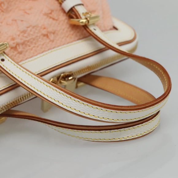 LOUIS VUITTON Limited Edition 2005 Sac Crochet PM Bag Wool Pink LV Auth 110165S