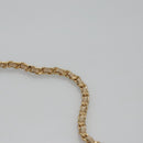 CHANEL Choco Bar Chain Shoulder Bag Lamb Skin Ivory CC Auth 110166A-14