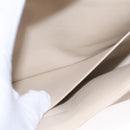 CHANEL Choco Bar Chain Shoulder Bag Lamb Skin Ivory CC Auth 110166A-31