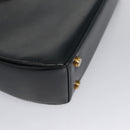 Salvatore Ferragamo Gancini Hand Bag Leather 2way Black Auth 110168-7