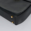 Salvatore Ferragamo Gancini Hand Bag Leather 2way Black Auth 110168-16