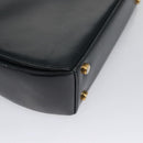 Salvatore Ferragamo Gancini Hand Bag Leather 2way Black Auth 110168-17