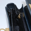 Salvatore Ferragamo Gancini Hand Bag Leather 2way Black Auth 110168-21