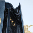 Salvatore Ferragamo Gancini Hand Bag Leather 2way Black Auth 110168-24