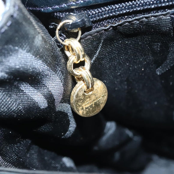 Salvatore Ferragamo Gancini Hand Bag Leather 2way Black Auth 110168