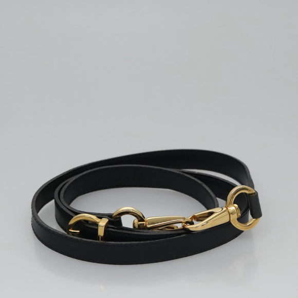 Salvatore Ferragamo Gancini Hand Bag Leather 2way Black Auth 110168