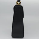 Salvatore Ferragamo Gancini Hand Bag Leather 2way Black Auth 110168-4