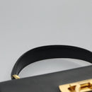 Salvatore Ferragamo Gancini Hand Bag Leather 2way Black Auth 110168-15